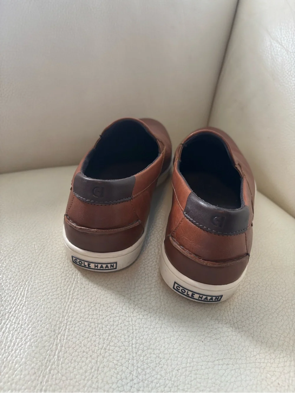 Cole Haan Brown Leather Slip-On Loafers